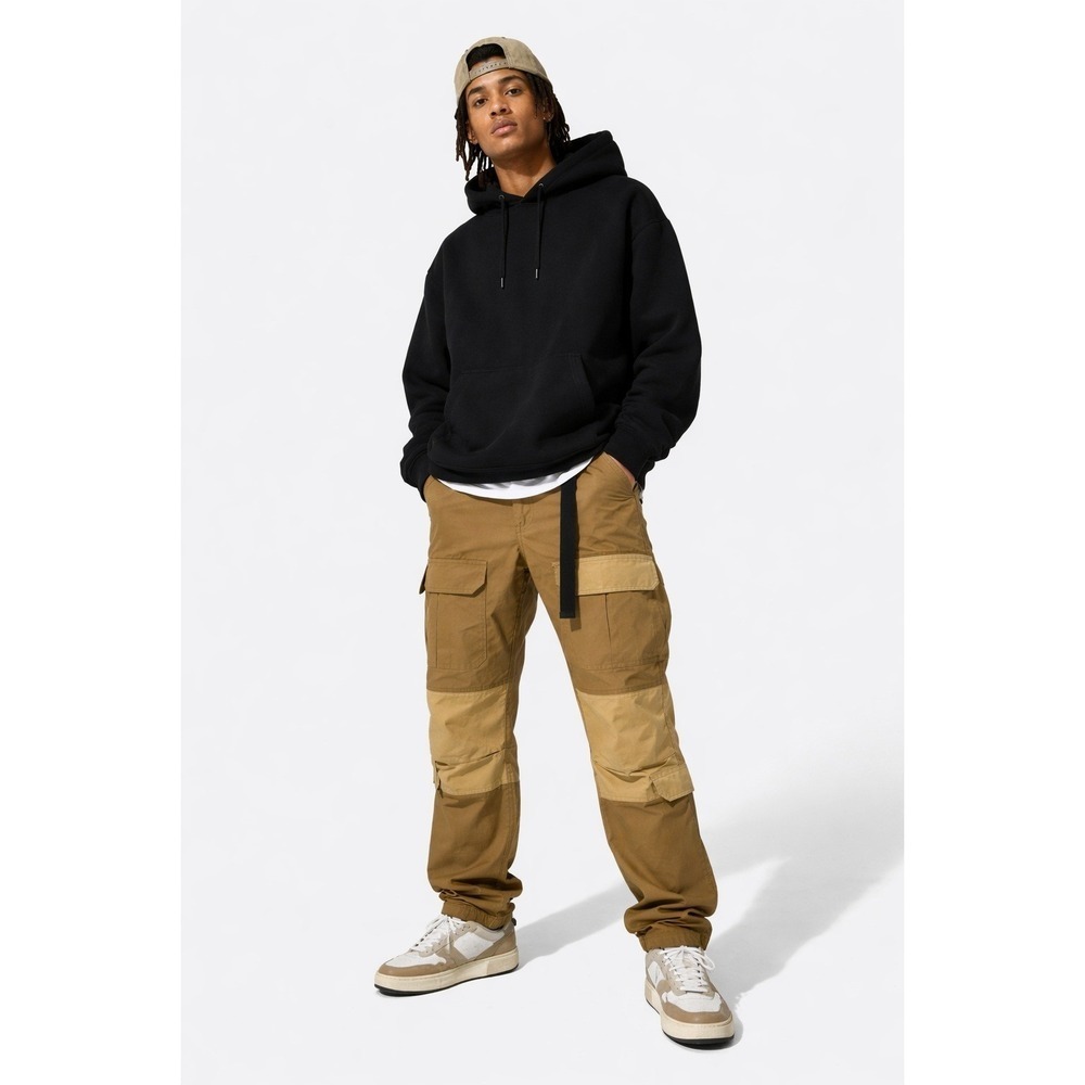 Staple Pigeon Mens Khaki Colorblock Ripstop Cargo Pants XL NWT Streetwear Belted